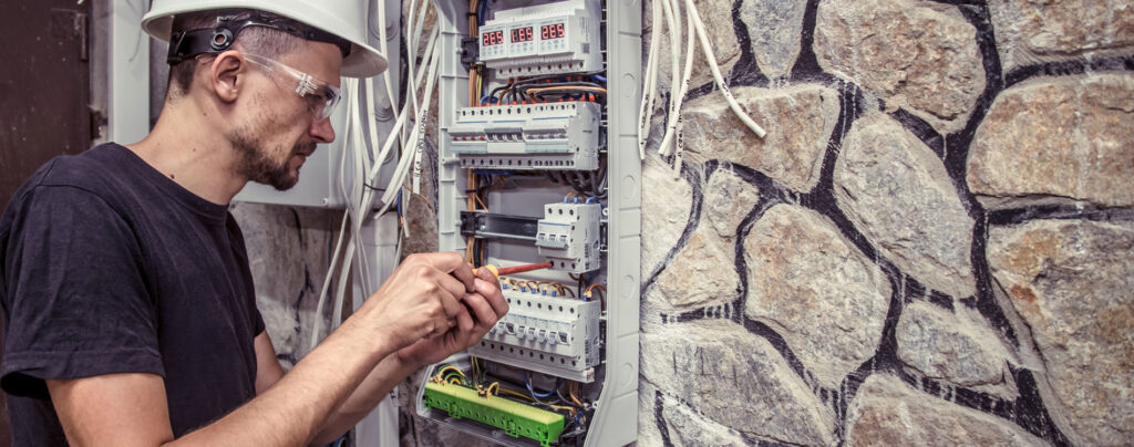 professional doing electrical work